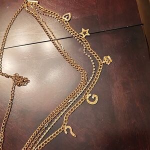 Guees Vintage Gold Charm Adjusteble Belt